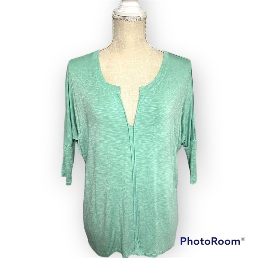 Anthropologie Dolan Mint Green v-neck Swing T-Shirt tunic top - Picture 5 of 7